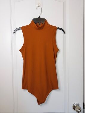SPANX Suit Yourself Ribbed Mock Neck Bodysuit Size S